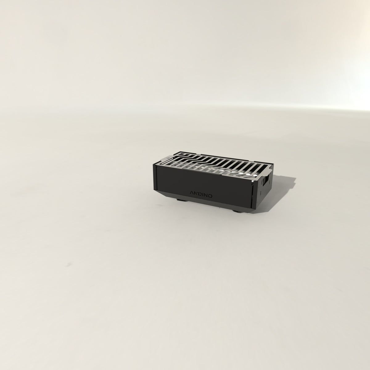 Yanus portable grill folded for transport