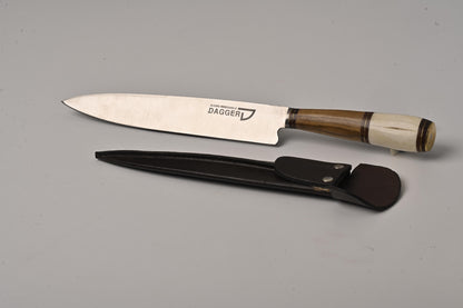 Filo y Más 20 cm wood and bone handle knife, blade detail