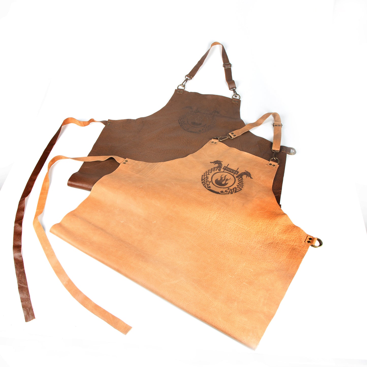 Moe Cotton Apron with Leather Trim
