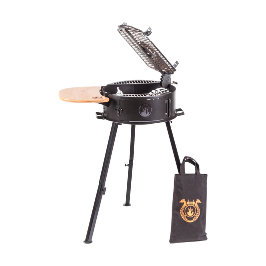 Cowboy Portable Grill — Detachable with Cross & Cover